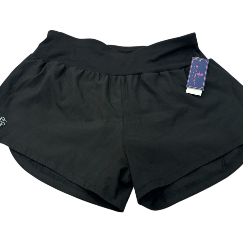 NWT Small Simply Southern Jet Black Athletic Shorts